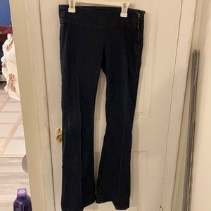 Dark blue hipster flare jeans